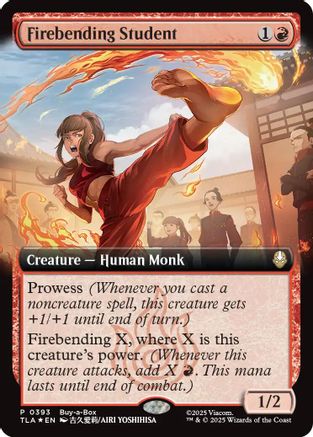 Firebending Student (Extended Art) (BABP-393) - Buy-A-Box Promos Foil