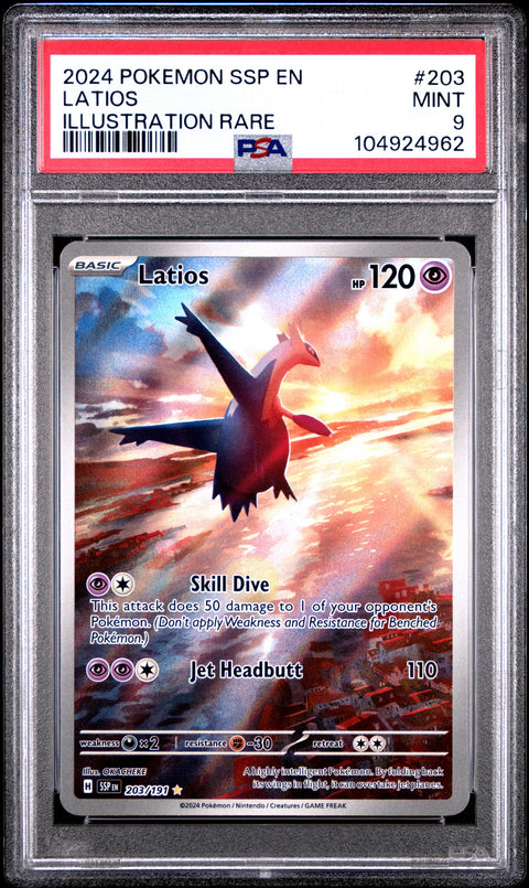 PSA 9 #203 LATIOS ILLUSTRATION RARE