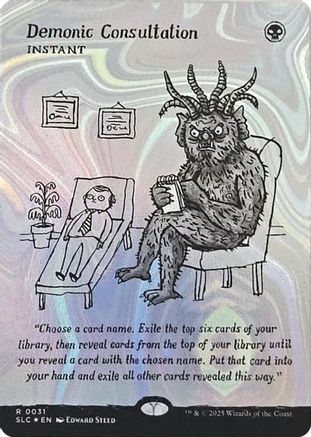 Demonic Consultation (Halo Foil) (SLC-031) - Secret Lair Countdown Kit Foil