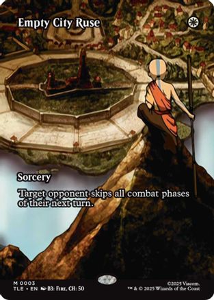 Empty City Ruse (Borderless) (TLE-003) - Avatar: The Last Airbender: Eternal-Legal Foil