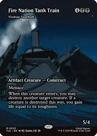 Fire Nation Tank Train - Noxious Gearhulk (Borderless) (TLE-025) - Avatar: The Last Airbender: Eternal-Legal