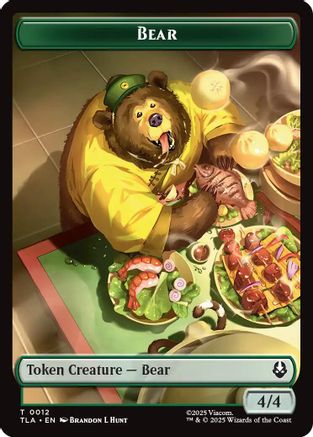Bear // Food (0020) Double-Sided Token (TLA-12 // 20) - Avatar: The Last Airbender Foil