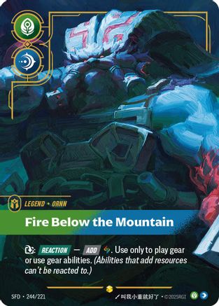 Ornn - Fire Below the Mountain (Overnumbered) (244/221) - Spiritforged Foil