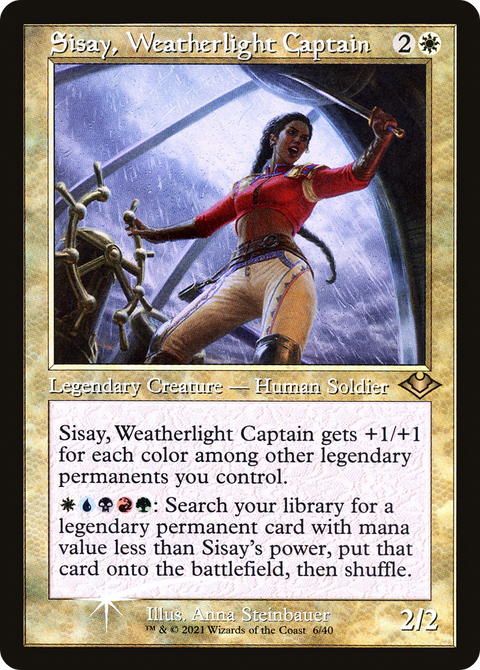 Sisay, Weatherlight Captain (Retro Frame) (MH1-006) - Modern Horizons 1 Timeshifts Foil