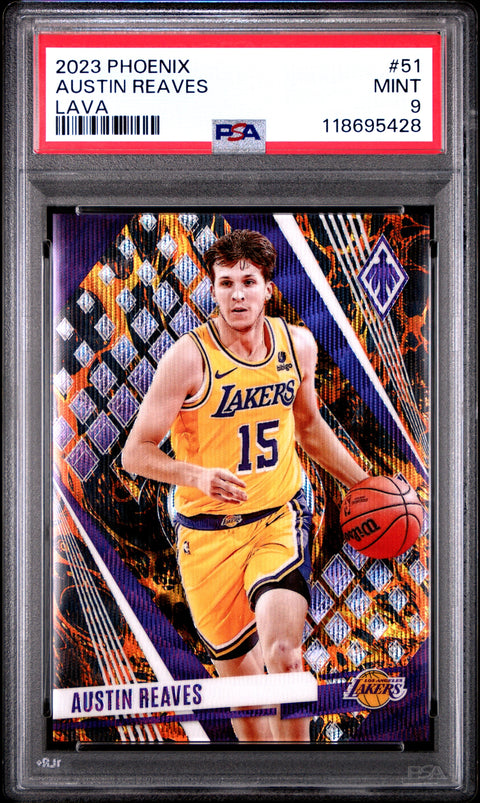 2023 PANINI PHOENIX #51 AUSTIN REAVES LAVA PSA 9