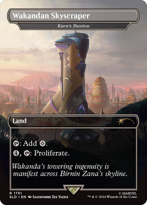 Karn's Bastion (SLD-1751) - Secret Lair Drop / Wakandan Skyscraper (Borderless)