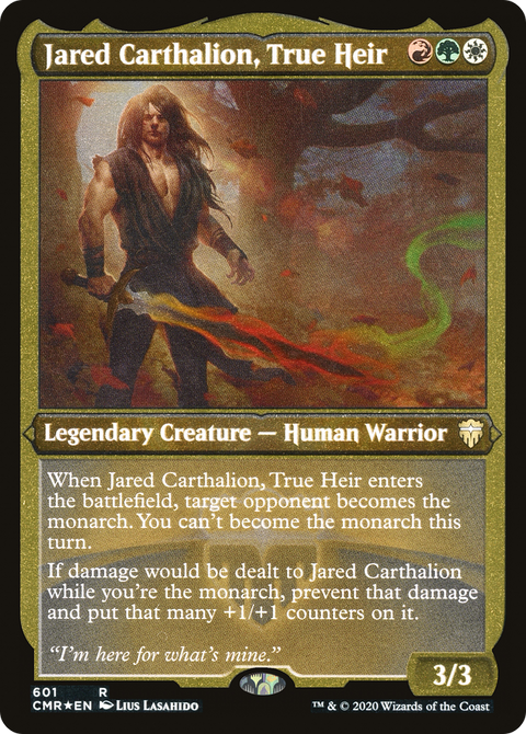 Jared Carthalion, True Heir (Foil Etched) (CMR-601) - Commander Legends Etched Foil