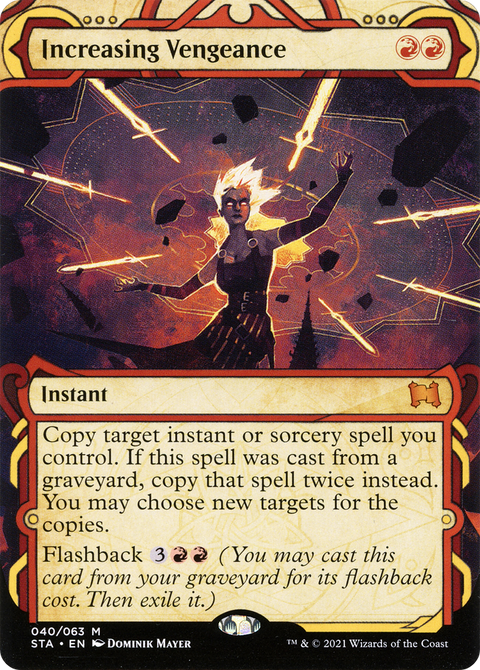 Increasing Vengeance (STA-040) - Strixhaven Mystical Archive: (Showcase) (Borderless) Foil