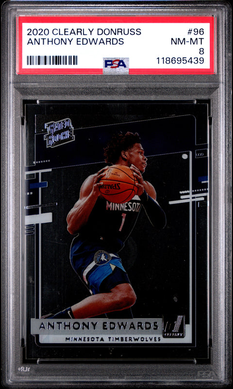 2020 PANINI CLEARLY DONRUSS #96 ANTHONY EDWARDS PSA 8