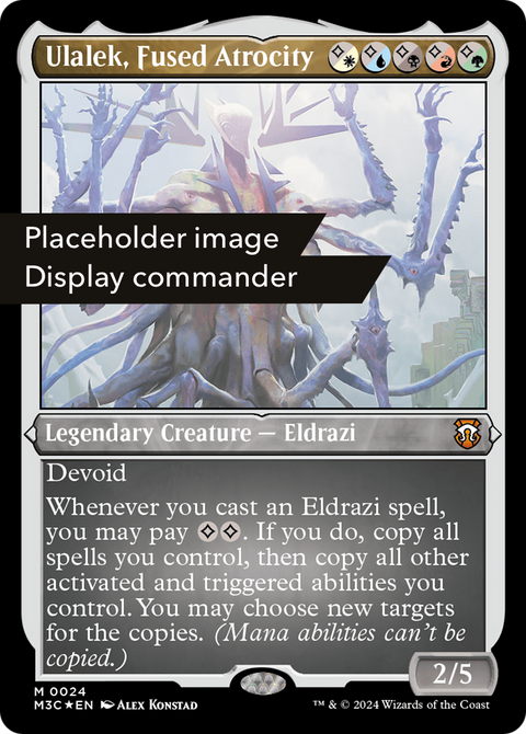 Ulalek, Fused Atrocity (Display Commander) (Ripple Foil) - Thick Stock (M3C-151) - Modern Horizons 3 Commander Foil