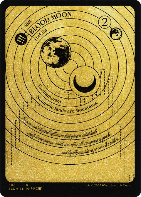 Blood Moon (Foil Etched) (Gold) (SLD-366) - Secret Lair Drop Foil