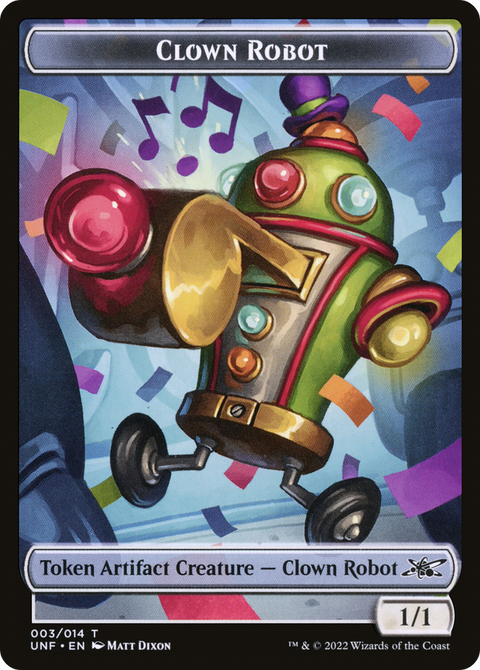 Clown Robot Token (003) (UNF-003) - Unfinity Tokens Foil