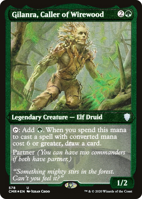 Gilanra, Caller of Wirewood (Foil Etched) (CMR-578) - Commander Legends Etched Foil