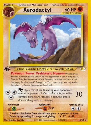 Aerodactyl 015/64  - 1st Edition Neo Revelation - Rare