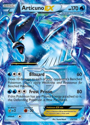 Articuno EX (Team Plasma) 025/135  - Holofoil Plasma Storm - Ultra Rare