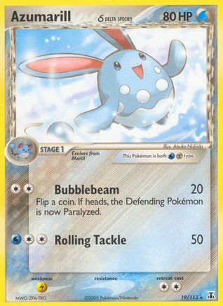 Azumarill (Delta Species) 019  - Reverse Holofoil Delta Species - Rare