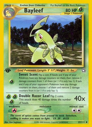 Bayleef (29) 029/111  - 1st Edition Neo Genesis - Uncommon