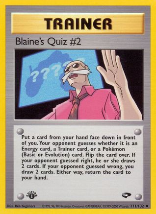 Blaine's Quiz #2 111/132  - Unlimited Gym Challenge - Uncommon