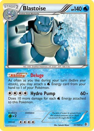Blastoise 031  - Reverse Holofoil Boundaries Crossed - Holo Rare