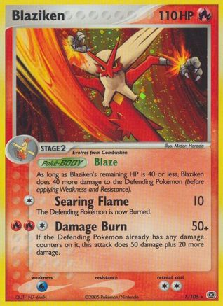 Blaziken 001  Emerald - Holo Rare