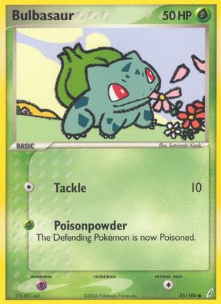 Bulbasaur 045/100  - Reverse Holofoil Crystal Guardians - Common