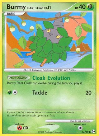 Burmy Plant Cloak 056  - Reverse Holofoil Arceus - Common