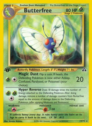 Butterfree 019/75  - 1st Edition Neo Discovery - Rare