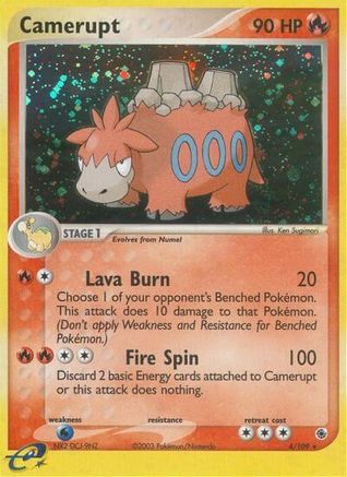 Camerupt 004  - Reverse Holofoil Ruby and Sapphire - Holo Rare