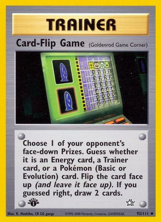 Card-Flip Game (Goldenrod Game Corner) 092/111  - Unlimited Neo Genesis - Uncommon