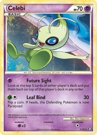 Celebi 003/102  - Reverse Holofoil Triumphant - Holo Rare