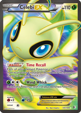 Celebi EX (141 Full Art) 141  - Holofoil Boundaries Crossed - Ultra Rare