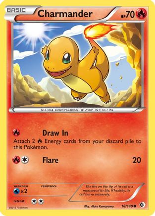 Charmander 018/149  - Reverse Holofoil Boundaries Crossed - Common