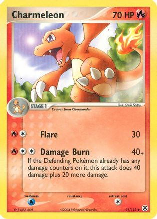 Charmeleon 031/112  - Reverse Holofoil FireRed & LeafGreen - Uncommon