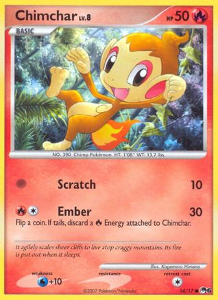 Chimchar 014  - Holofoil POP Series 6 - Common
