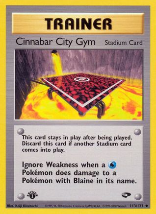 Cinnabar City Gym 113/132  - Unlimited Gym Challenge - Uncommon