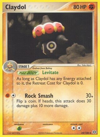 Claydol 024  - Reverse Holofoil Emerald - Uncommon