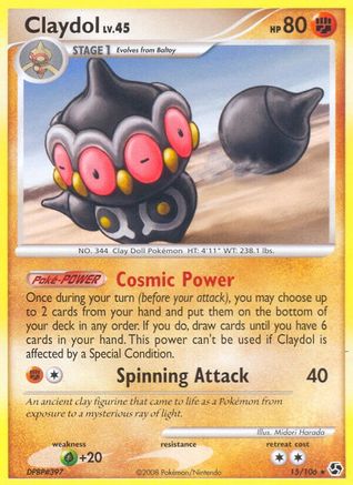 Claydol 015/106  - Reverse Holofoil Great Encounters - Rare