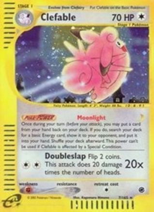 Clefable (7) 007  - Reverse Holofoil Expedition - Holo Rare