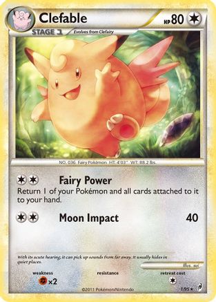 Clefable 001  - Holofoil Call of Legends - Holo Rare
