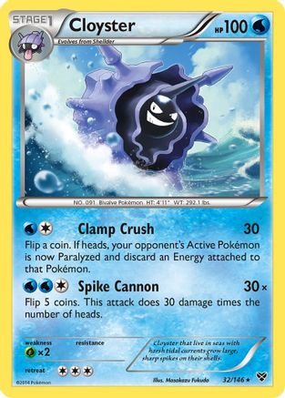 Cloyster 032  XY Base Set - Rare