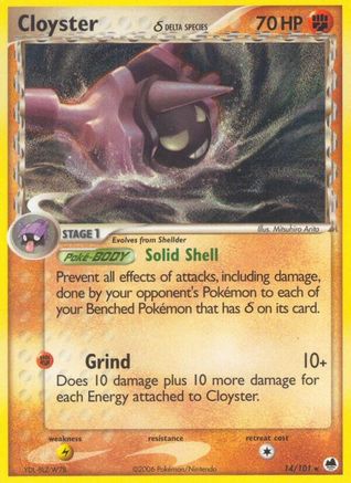 Cloyster (Delta Species) 014/101  Dragon Frontiers - Rare