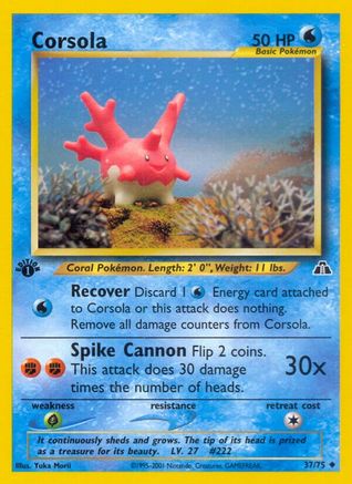 Corsola 037/75  - 1st Edition Neo Discovery - Uncommon