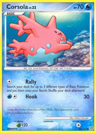 Corsola 084  - Reverse Holofoil Secret Wonders - Common