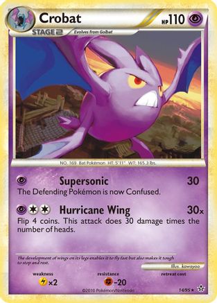 Crobat 014  - Reverse Holofoil Unleashed - Rare