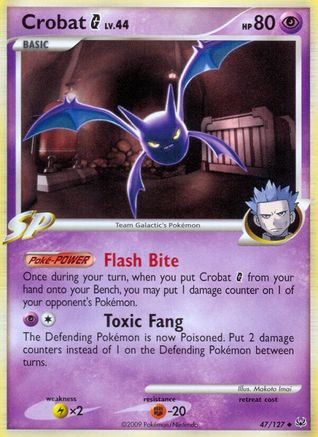 Crobat G 047/127  - Reverse Holofoil Platinum - Uncommon