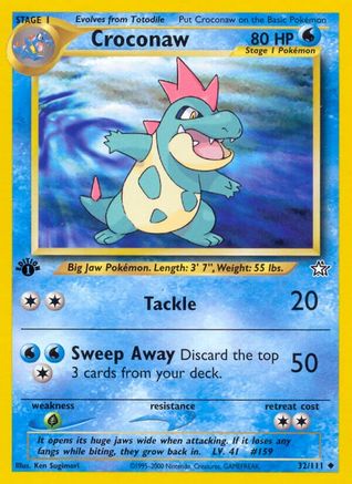 Croconaw (32) 032/111  - 1st Edition Neo Genesis - Uncommon