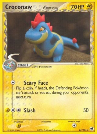 Croconaw (Delta Species) 027/101  - Reverse Holofoil Dragon Frontiers - Uncommon
