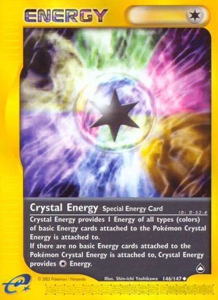 Crystal Energy 146  - Reverse Holofoil Aquapolis - Uncommon