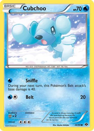 Cubchoo 036  - Reverse Holofoil Next Destinies - Common