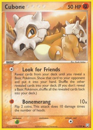 Cubone 051/109  - Reverse Holofoil Team Rocket Returns - Common